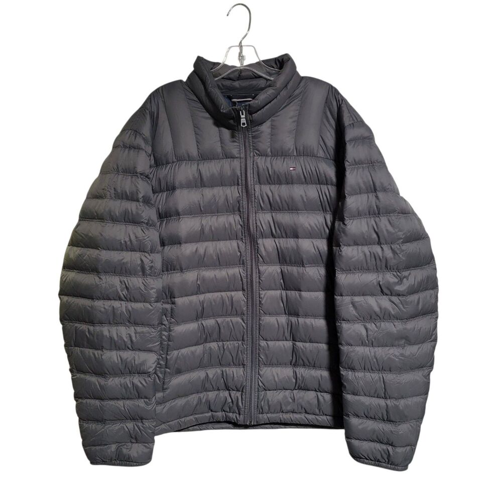 Tommy Hilfiger 3XL Gray Natural Down Packable Puffer Jacket Winter Coat